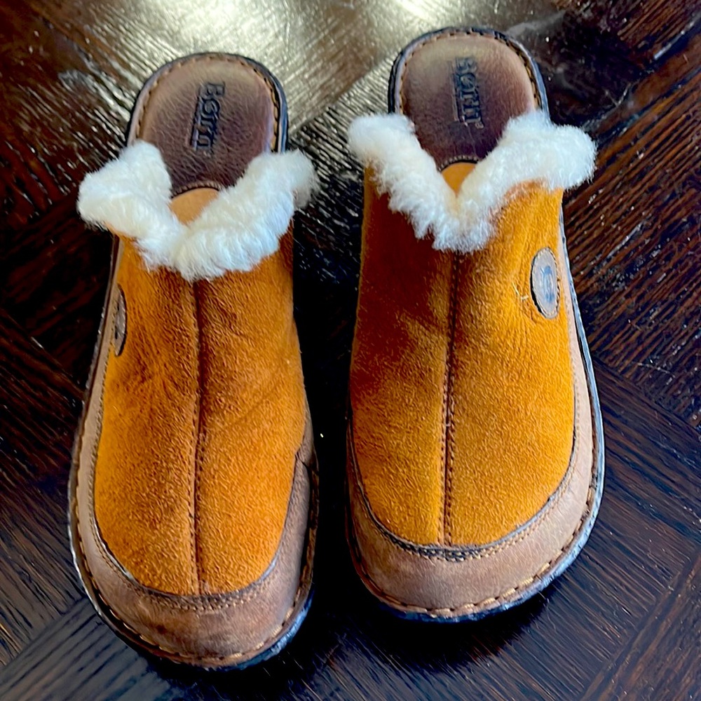 BORN Suede and leather clogs Handcrafted